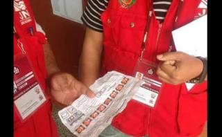 Hallan propaganda de Keiko Fujimori en cabina de votación