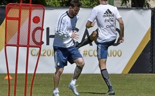 Lionel Messi entrenó con el grupo y sería titular ante Panamá