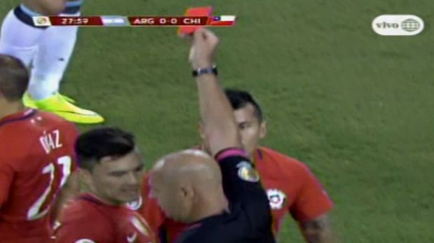 Argentina vs. Chile: Marcelo Díaz y una insólita tarjeta roja en la final de la Copa América 