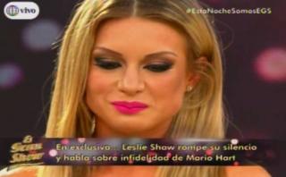 "El gran show": Leslie Shaw habló de infidelidad de Mario Hart