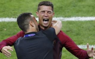 El emocionante festejo de Cristiano Ronaldo tras gol de Éder