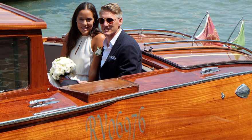 Schweinsteiger y Ana Ivanovic se casaron en Venecia 