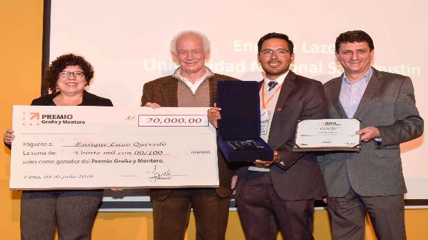 En la categoría Tesis Universitaria, Enrique Lazo Quevedo de la Universidad Nacional de San Agustín (Arequipa), logró el primer lugar. (Foto: Difusión)