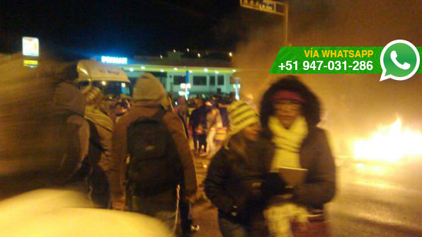 Pobladores de Junín protestaron contra creación del distrito Tambo del Ene (Foto: WhatsApp El Comercio)
