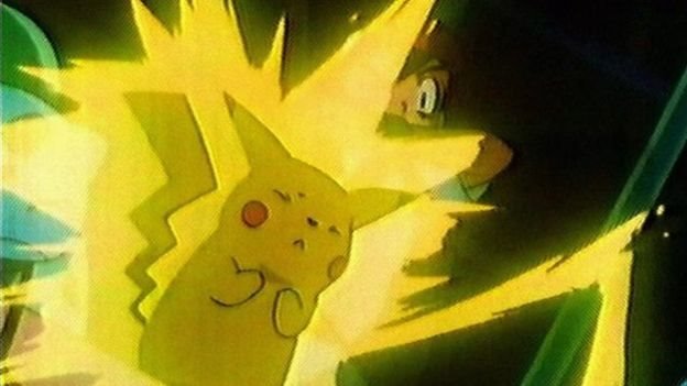 Pikachu en el esplendor original de la serie de televisión Pokémon...