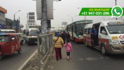 Paradero fue cerrado y pasajeros toman buses en pista
