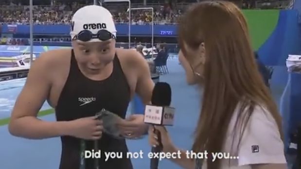 Facebook: nadadora china se enteró que batió récord y tuvo inolvidable reacción en Río 2016 