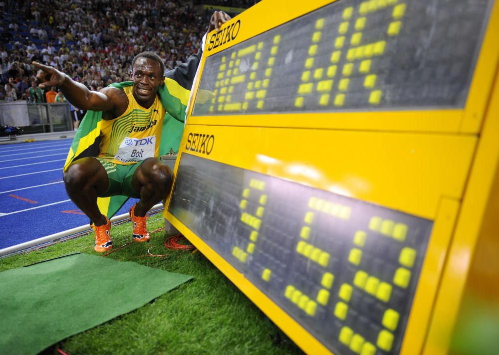 Usain Bolt tratará de reeditar en Río 2016 la brillante carrera de 100 metros planos de Berlín 2009. (AFP)