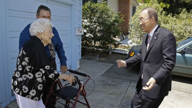 Ban Ki-moon aprovecha cada visita que tiene a la costa oeste de Estados Unidos para visitar a Patterson. (Foto: AP)