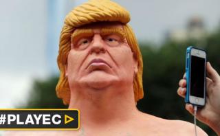 Colocan estatuas de Donald Trump desnudo en ciudades de EE.UU.