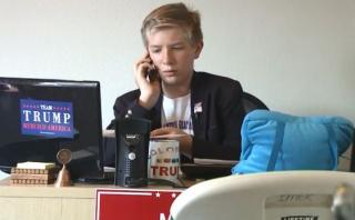 Tiene 12 años y dirige una de las oficinas de campaña de Trump