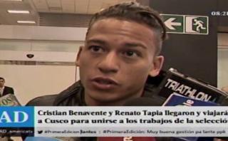 Selección: Cristian Benavente y Renato Tapia llegaron a Lima