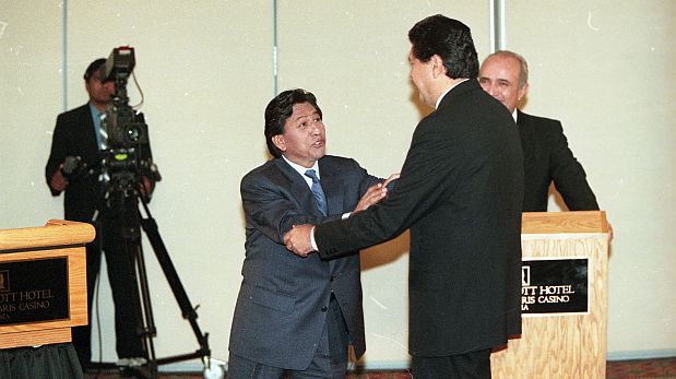 LIMA, 19 DE MAYO DE 2001DEBATE PRESIDENCIAL ENTRE ALAN GARCIA Y ALEJANDRO TOLEDO.FOTO: JUAN PONCE / EL COMERCIO