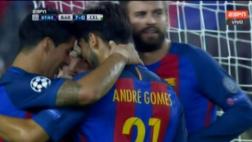 Luis Suárez anotó doblete en goleada de Barcelona en Champions