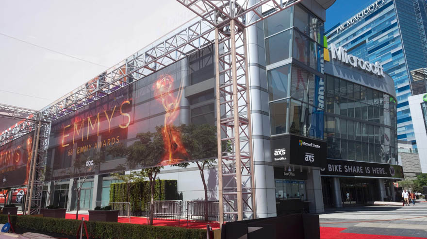 El Microsoft Theater lucía así un día antes de los Emmy 2016. (Foto: AFP)