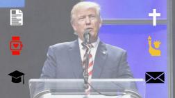 Edad, peso y religión: Donald Trump en una foto interactiva