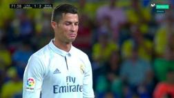 Cristiano y su rostro disconforme por el cambio ante Las Palmas