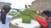 Surco instaló Pikachu elaborado con más de 8.500 plantas