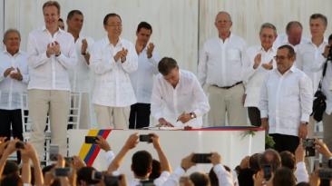 Santos: "Hay una guerra menos en el mundo y es la de Colombia"