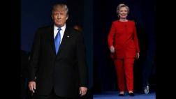 EE.UU.: Así llegaron vestidos Clinton y Trump al debate