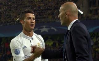 Cristiano Ronaldo y el saludo con Zidane luego del gol