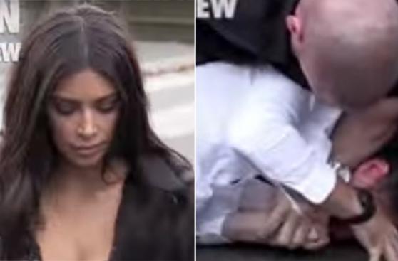 YouTube: hombre intentó atacar a Kim Kardashian y terminó así