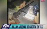 Los Olivos: incautan armamento de guerra en taxi