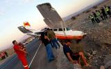 Ica: Avioneta aterrizó de emergencia en Panamericana Sur