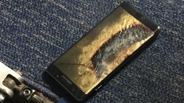 Imagen del Samsung Galaxy Note 7 que se incendió en un avión de la aerolínea Southwest. (Foto: Reuters)