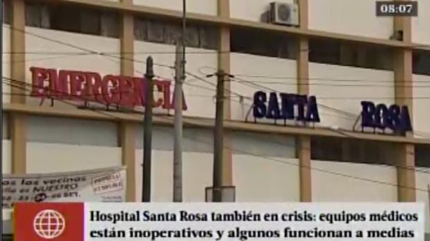 Crisis en el SIS: hospital Santa Rosa con equipos inoperativos ... - El Comercio