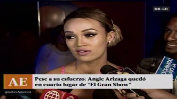 Angie Arizaga lloró tras perder copa de "El gran show" [VIDEO] | El ... - El Comercio