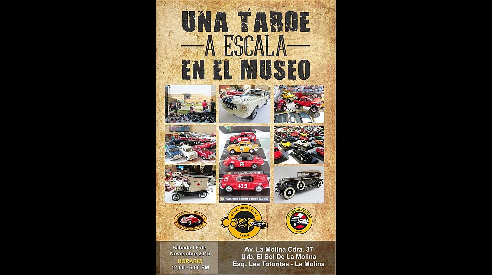 La exhibición del Club de Autos a Escala del Perú (CAEP) se realizará en el Museo Nicolini. (foto: difusión)