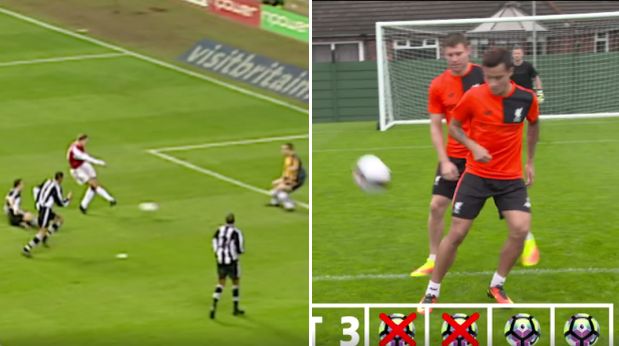 Facebook: Coutinho quiso imitar el famoso gol de Bergkamp y esto sucedió 