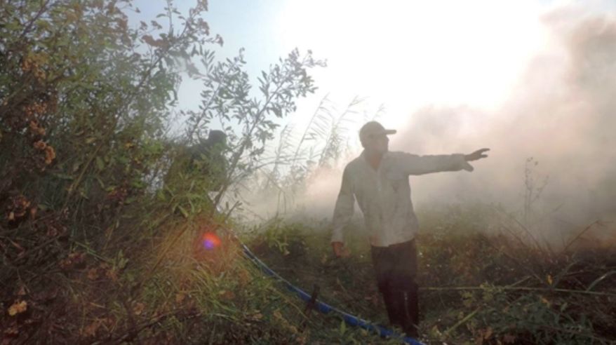 Incendio forestal en Cajamarca. (Foto: Andina)