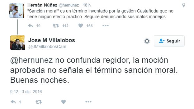 En Twitter el regidor de Solidaridad Nacional señaló que nunca se votó 