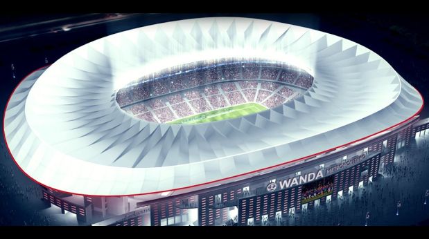 Atlético de Madrid presenta nuevo estadio y cambia de escudo
