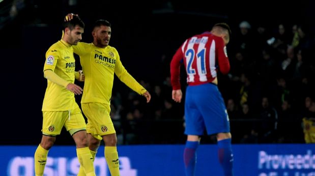 Atlético de Madrid cayó goleado 3-0 ante Villarreal en la Liga Santander 