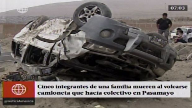 Ancón: los 5 muertos en Pasamayo son integrantes de una familia ... - El Comercio