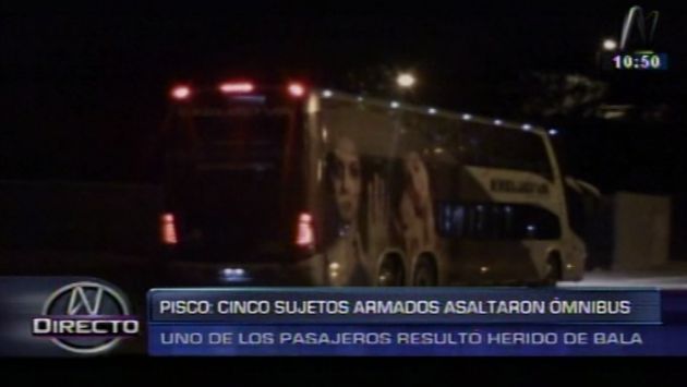 Pisco: hieren de bala a pasajero de bus durante asalto - El Comercio