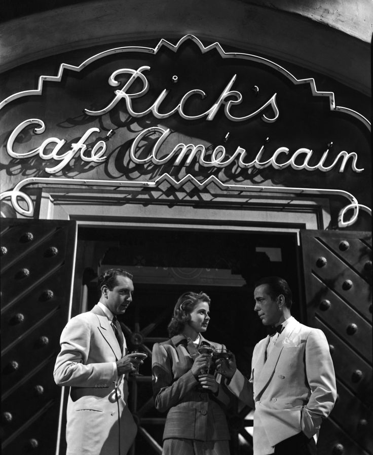 El trío de Casablanca: Humphrey Bogart,  Ingrid Bergman y Paul Henreid.