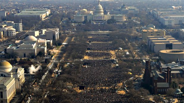 Barack Obama: Foto aérea del Capitolio en Washington, Estados Unido, el 20 de enero de 2009. (AFP)