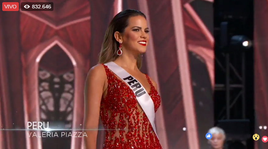 Valeria Piazza, representante peruana, a su paso por el Miss Universo. (Foto: Facebook)