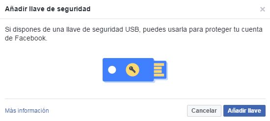 Foto Facebook permitirá usar USB como 'llaves' para proteger cuentas
