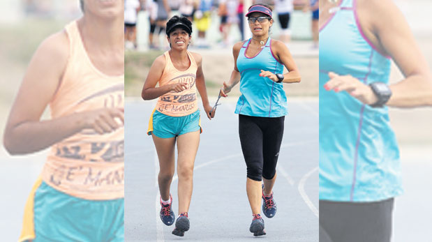 The first blind Peruvian woman who completed the New York Marathon.