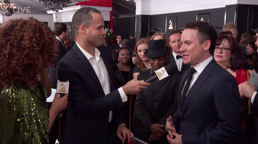 El colombiano Fonseca en el Staples Center de Los Ángeles para los Grammy 2017. (Foto: Captura de pantalla)