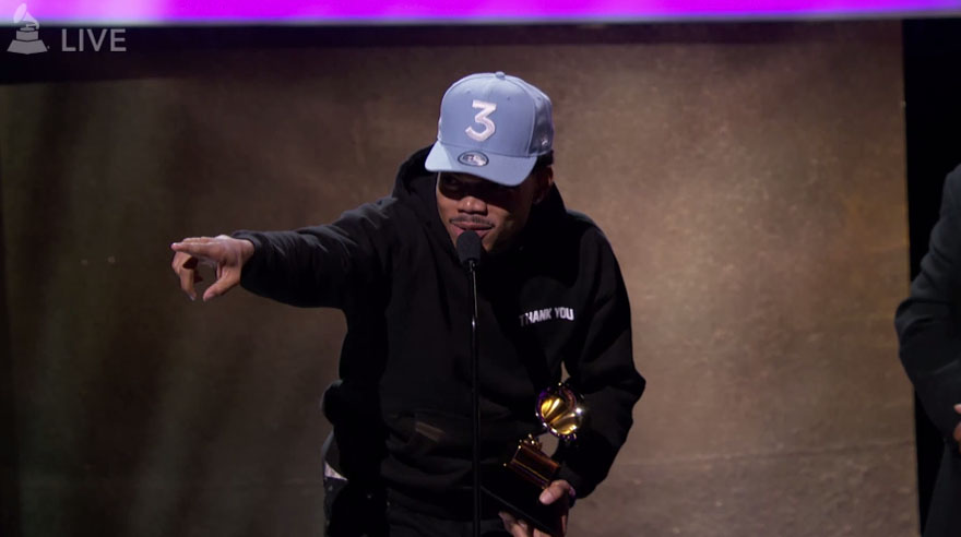 Chance the Rapper en el Grammy.
