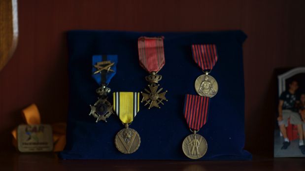 La condecoración de Francia se sumará a otras medallas recibidas por Jorge Sanjinez tras su participación en la Segunda Guerra Mundial. (Juan Ponce)