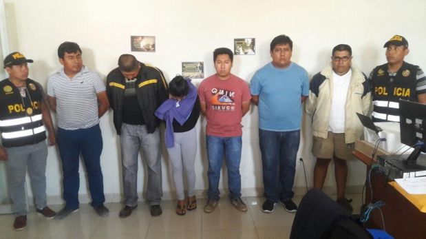 Seis miembros de la banda fueron capturados en Tacna, su centro de operaciones. Una integrante más cayó en Arequipa.(Foto: PNP).