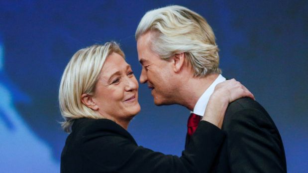 Marine Le Pen y Geert Wilders. (Foto: Reuters)