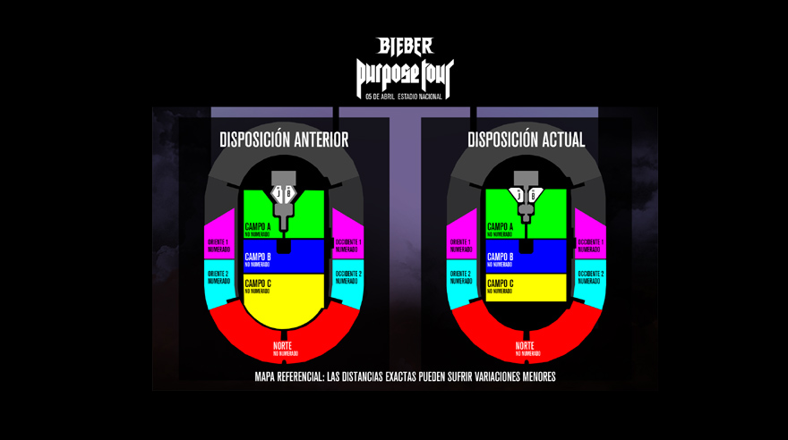 Nuevas distribuciones para el show de Justin Bieber en América Latina. (Foto: Difusión/ ABC Comunicaciones)